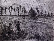 Camille Pissarro Rainy effect painting